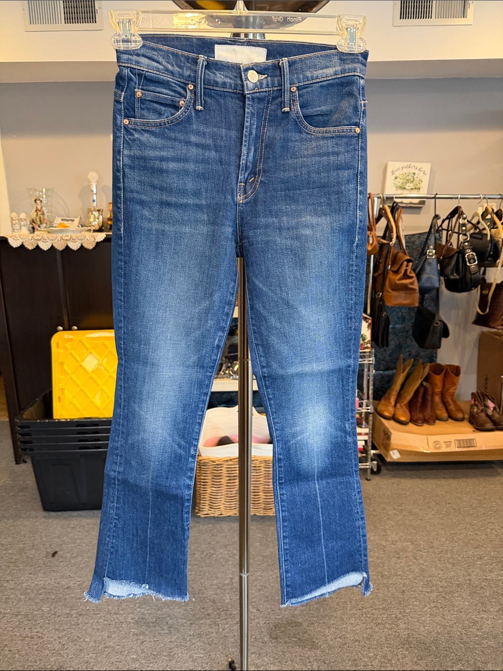 MOTHER Superior The Insider Crop Step Fray Size 24 Bad Reputation Wash Low Rise